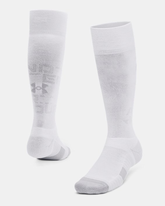 Unisex UA High Rise Over-The-Calf Socks in White image number 0
